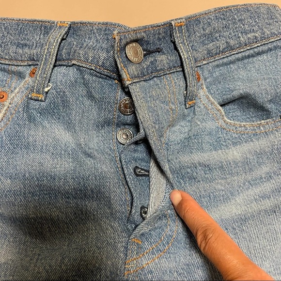 Levi’s 501 Patches Button fly slim straight Jeans - Picture 5 of 12